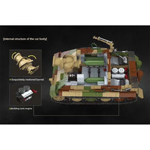 Load image into Gallery viewer, 1402PCS MOC Military Sturmtiger Sturmmrser Tiger Tank Figure Model Toy Building Block Brick Gift Kids DIY Set New Limited 1:28 Compatible Lego
