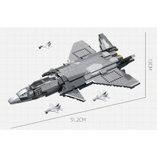 Load image into Gallery viewer, 1365PCS MOC Military Chengdu J-20 Fire Fang Stealth Air Fighter Aircraft Model Toy Building Block Brick Gift Kids DIY Set New Compatible Lego