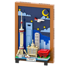 Load image into Gallery viewer, 509PCS MOC City Shanghai China Picture Wall Frame Decorate Model Toy Building Block Brick Gift Kids DIY Set New Display Compatible Lego