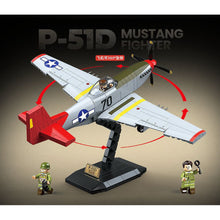 Load image into Gallery viewer, 580PCS MOC Military P-51D Mustang Air Fighter Aircraft Figure Model Toy Building Block Brick Gift Kids DIY Set New