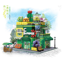 Load image into Gallery viewer, 2647PCS MOC City Street Scene Flower Potted Plant Shop House Model Toy Building Block Brick Gift Kids DIY Set New Light Compatible Lego