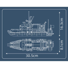 Load image into Gallery viewer, 462PCS MOC Norway Multi Funtional Life Boat Ship Model Toy Building Block Brick Gift Kids DIY Set New