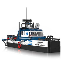 Load image into Gallery viewer, 413PCS MOC City Police Boat Ship Model Toy Building Block Brick Gift Kids DIY Set New
