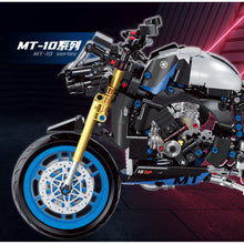Load image into Gallery viewer, 638PCS MOC Technic Speed Yamaha MT-10 Sports Motorcycle Motor Bike Model Toy Building Block Brick Gift Kids DIY Set New 1:8 Compatible Lego Collection