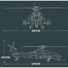 Load image into Gallery viewer, 1366PCS MOC Military CAIC Z-10 Fiery Thunderbolt Gunships Helicopter Model Toy Building Block Brick Gift Kids DIY Set New Compatible Lego