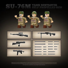 Load image into Gallery viewer, 769PCS MOC Military SU-76M Tank Destroyer Self-Propelled Figure Model Toy Building Block Brick Gift Kids DIY Set New Compatible Lego