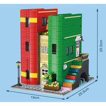 Load image into Gallery viewer, 2143PCS MOC City Street Library Book Shop Model Toy Building Block Brick Gift Kids DIY Set New Light Compatible Lego