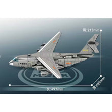 Load image into Gallery viewer, 1416PCS MOC Military Y-20 Xian Large Transport Aircraft Airplane Figure Model Toy Building Block Brick Gift Kids DIY Set New Compatible Lego