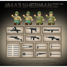 Load image into Gallery viewer, 1175PCS Military US M4A3 Sherman Medium Tank 105mm Figure Model Toy Building Block Brick Gift Kids DIY Set New Compatible Lego