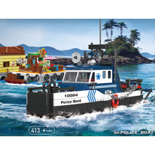 Load image into Gallery viewer, 413PCS MOC City Police Boat Ship Model Toy Building Block Brick Gift Kids DIY Set New