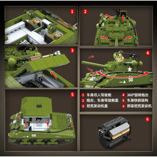 Load image into Gallery viewer, 1175PCS Military US M4A3 Sherman Medium Tank 105mm Figure Model Toy Building Block Brick Gift Kids DIY Set New Compatible Lego