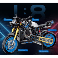 Load image into Gallery viewer, 638PCS MOC Technic Speed Yamaha MT-10 Sports Motorcycle Motor Bike Model Toy Building Block Brick Gift Kids DIY Set New 1:8 Compatible Lego Collection