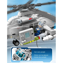 Load image into Gallery viewer, 550PCS Military Z-20J Helicopter Figure Model Toy Building Block Brick Gift Kids DIY Set New Compatible Lego