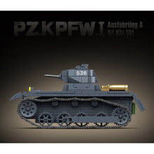 Load image into Gallery viewer, 565PCS Military PZ.KPFW.I SD.KFZ.101 Type A Tank Figure Model Toy Building Block Brick Gift Kids DIY Set New Compatible Lego