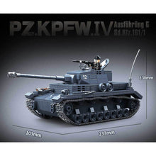 Load image into Gallery viewer, 985PCS Military PZ.KPFW.IV Sd.Kfz.161 G Panzer IV Tank Figure Model Toy Building Block Brick Gift Kids DIY Set New Compatible Lego
