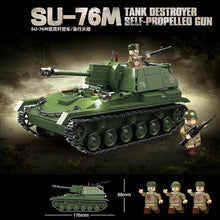 Load image into Gallery viewer, 769PCS MOC Military SU-76M Tank Destroyer Self-Propelled Figure Model Toy Building Block Brick Gift Kids DIY Set New Compatible Lego