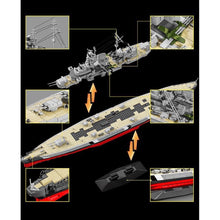 Load image into Gallery viewer, 2686PCS MOC Military Large Bismarck Class Battleship Model Toy Building Block Brick Gift Kids DIY Set New 1:300 Compatible Lego