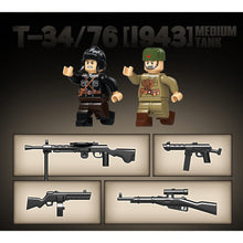 Load image into Gallery viewer, 415PCS Military T-34 76 1943 Medium Tank Figure Model Toy Building Block Brick Gift Kids DIY Set New Compatible Lego