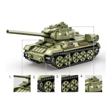 Load image into Gallery viewer, 604PCS Military T-34 85 Medium Tank Model Toy Building Block Brick Gift Kids DIY Set New Compatible Lego