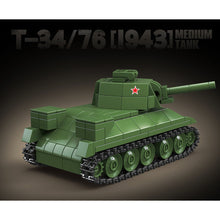 Load image into Gallery viewer, 415PCS Military T-34 76 1943 Medium Tank Figure Model Toy Building Block Brick Gift Kids DIY Set New Compatible Lego