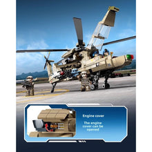 Load image into Gallery viewer, 703PCS Military WZ-21 Heavy Armed Helicopter Figure Model Toy Building Block Brick Gift Kids DIY Set New Compatible Lego