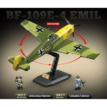 Load image into Gallery viewer, 631PCS Military BF-109E-4 EMIL Air Fighter Airplane Aircraft Figure Model Toy Building Block Brick Gift Kids DIY Set New Compatible Lego