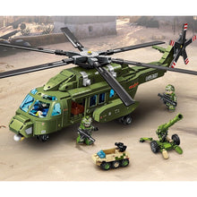Load image into Gallery viewer, 605PCS Military Z-8L LUH Helicopter Howitzer Figure Model Toy Building Block Brick Gift Kids DIY Set New Compatible Lego