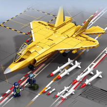 Load image into Gallery viewer, 660PCS Military Gold J-35 Shipboard Aircraft Air Fighter Figure Model Toy Building Block Brick Gift Kids DIY Set New Compatible Lego