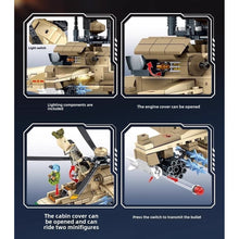 Load image into Gallery viewer, 703PCS Military WZ-21 Heavy Armed Helicopter Figure Model Toy Building Block Brick Gift Kids DIY Set New Compatible Lego