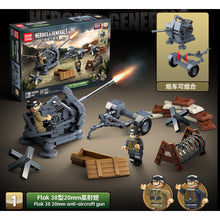 Load image into Gallery viewer, 1000PCS Military 4in1 Battle Scene Flak Anti-aircraft Half Track Motorcycle GAZ-67b Jeep Mortar Figure Model Toy Building Block Brick Gift Kids DIY Set New Compatible Lego