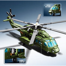 Load image into Gallery viewer, 605PCS Military Z-8L LUH Helicopter Howitzer Figure Model Toy Building Block Brick Gift Kids DIY Set New Compatible Lego