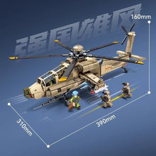 Load image into Gallery viewer, 703PCS Military WZ-21 Heavy Armed Helicopter Figure Model Toy Building Block Brick Gift Kids DIY Set New Compatible Lego