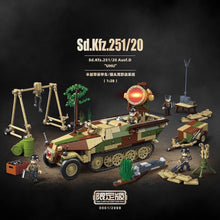 Load image into Gallery viewer, 1267PCS MOC Military Sd.Kfz.251/20 Ausf.D UHU Armored Vehicle Scene Figure Model Toy Building Block Brick Gift Kids DIY Set New 1:28 Compatible Lego