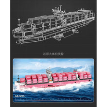 Load image into Gallery viewer, 1446PCS MOC Large Pink ONE Cargo Container Freighter Ship Model Toy Building Block Brick Gift Kids DIY Set New Display Compatible Lego