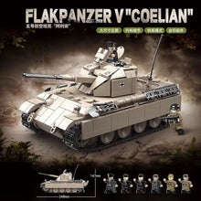 Load image into Gallery viewer, 1389PCS MOC Military FLAKPANZER V Coelian Anti-Aircraft Tank Figure Model Toy Building Block Brick Gift Kids DIY Set New Compatible Lego
