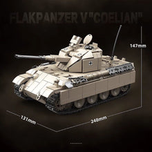 Load image into Gallery viewer, 1389PCS MOC Military FLAKPANZER V Coelian Anti-Aircraft Tank Figure Model Toy Building Block Brick Gift Kids DIY Set New Compatible Lego