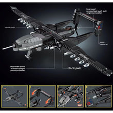 Load image into Gallery viewer, 536PCS MOC Military Double Twin Tailed Aileo Scorpion Drone Model Toy Building Block Brick Gift Kids DIY Set New Compatible Lego