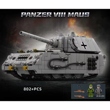 Load image into Gallery viewer, 802PCS MOC Military Panzer VIII Maus Heavy Tank Figure Model Toy Building Block Brick Gift Kids DIY Set New Compatible Lego