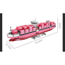 Load image into Gallery viewer, 1446PCS MOC Large Pink ONE Cargo Container Freighter Ship Model Toy Building Block Brick Gift Kids DIY Set New Display Compatible Lego