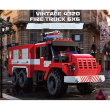 Load image into Gallery viewer, 526PCS MOC Technic Speed Vintage 4320 6x6 Fire Truck Engine Model Toy Building Block Brick Gift Kids DIY Set New Compatible Lego