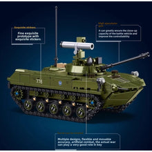 Load image into Gallery viewer, 530PCS MOC Military 2in1 BMD-2S AFV BMD-1S Figure Model Toy Building Block Brick Gift Kids DIY Set New 1:35 Compatible Lego