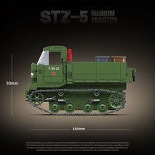 Load image into Gallery viewer, 733PCS Military STZ-5 Medium Tractor Figure Model Toy Buiding Block Brick Gift Kids DIY Set New Compatible Lego