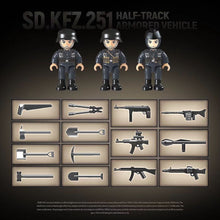 Load image into Gallery viewer, 714PCS MOC Military SD.KFZ.251 Half Track Armored Vehicle Figure Model Toy Building Block Brick Gift Kids DIY Set New Compatible Lego