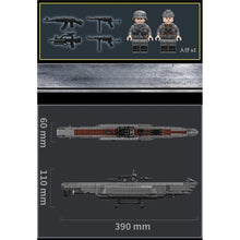 Load image into Gallery viewer, 738PCS MOC Military Undersea U Boat Ship Model Toy Building Block Brick Gift Kids DIY Set New Compatible Lego