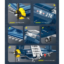 Load image into Gallery viewer, 767PCS MOC Military F4U Corsair Fighter Air Plane Model Toy Building Block Brick Gift Kids DIY Set New Compatible Lego