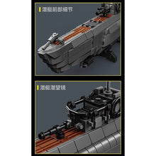 Load image into Gallery viewer, 738PCS MOC Military Undersea U Boat Ship Model Toy Building Block Brick Gift Kids DIY Set New Compatible Lego