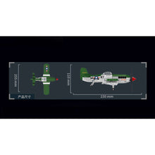 Load image into Gallery viewer, 562PCS MOC Military P-51 Mustang Air Fighter Plane Figure Model Toy Building Block Brick Gift Kids DIY Set New Compatible Lego