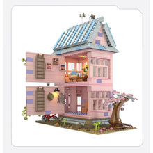 Load image into Gallery viewer, 1243PCS MOC City Street Sakura Cherry House Villa Girl Light Figure Model Toy Building Block Brick Gift Kids DIY Set New