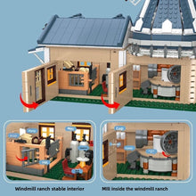 Load image into Gallery viewer, 1742PCS MOC City Street Ranch Windmill House Farm Model Toy Building Block Brick Gift Kids DIY Set New