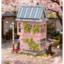 Load image into Gallery viewer, 1243PCS MOC City Street Sakura Cherry House Villa Girl Light Figure Model Toy Building Block Brick Gift Kids DIY Set New